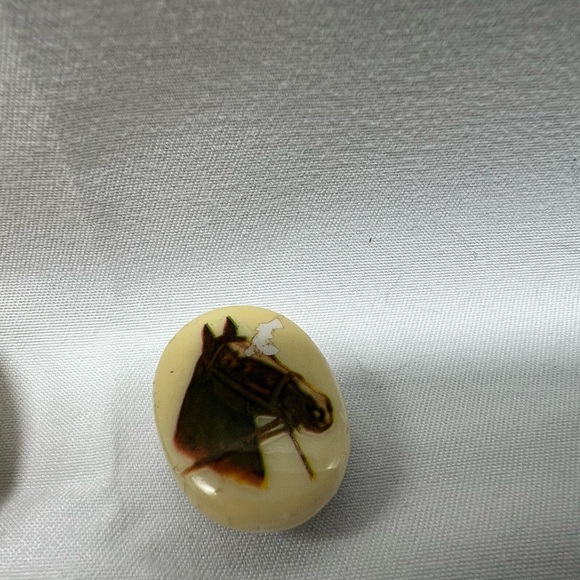 Vintage lot of horse button covers (3) - Picture 3 of 4